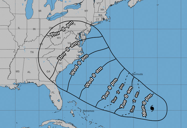 florence arrival time 5p monday